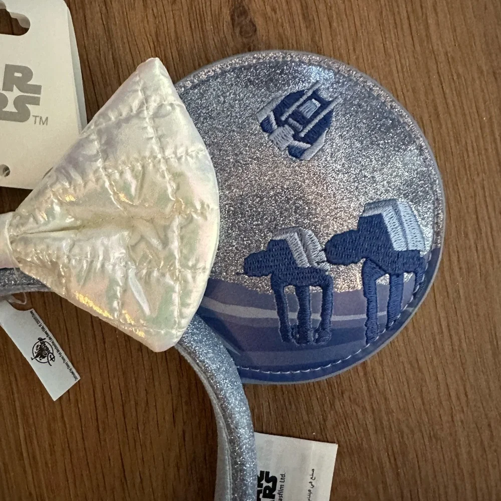 Star Wars Hoth Blue and Silver Headband with White Bow RARE NEW NWT - Picture 3 of 7